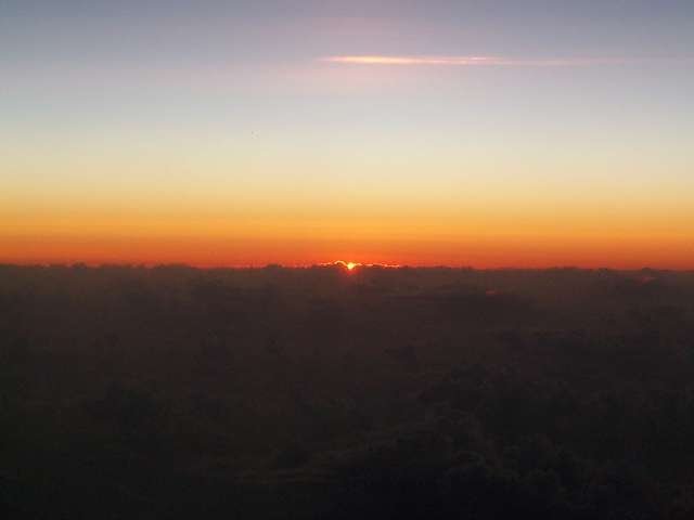 Sunrise as seen from the plane to Sydney